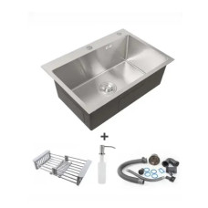 Мийка KRAFT Handmade 600*450*230 (корзина + кріплення + сифон + дозатор)