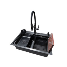 Мийка KRAFT Handmade 680*450*230 Nano Black