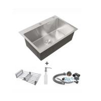 Мийка KRAFT Handmade 650*480*230 (корзина + кріплення + сифон + дозатор)