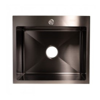 Мийка KRAFT Handmade Nano Black 540*480*230 (корзина + кріплення + сифон + дозатор)