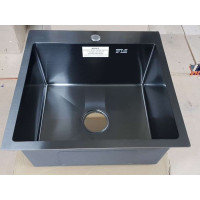 Мийка KRAFT Handmade Nano Black 450*400*230 (корзина + кріплення + сифон + дозатор)