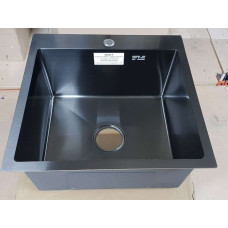 Мийка KRAFT Handmade Nano Black 450*400*230 (корзина + кріплення + сифон + дозатор)