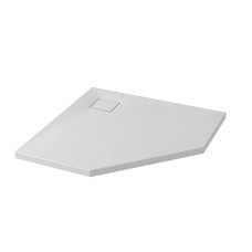 СЕТ B545 душовий піддон п'ятикутний TAKO SLIM 90х4 білий глянцевий + сифон