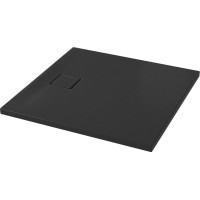 СЕТ B459 душовий піддон квадратний TAKO SLIM 90x4 чорний матовий + сифон