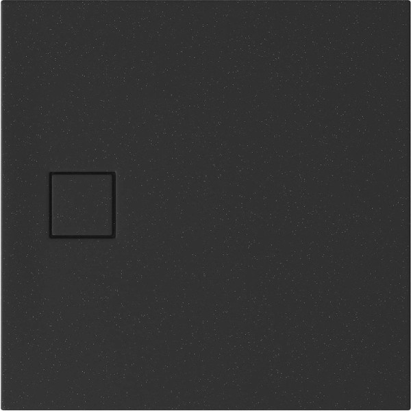 СЕТ B459 душовий піддон квадратний TAKO SLIM 90x4 чорний матовий + сифон