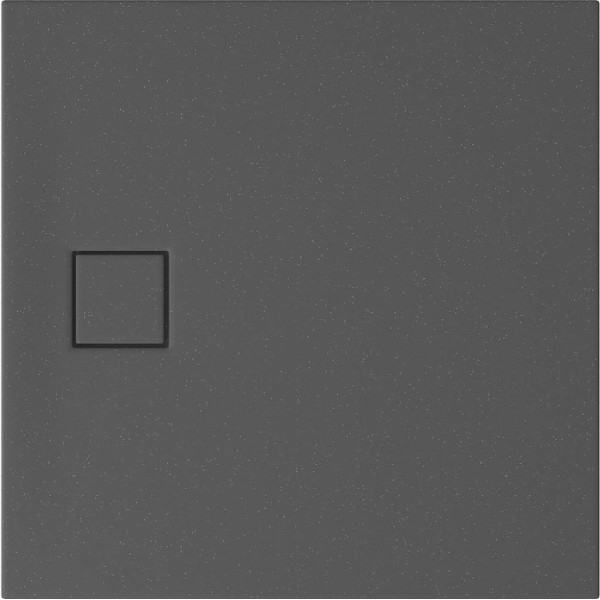 СЕТ B455 душовий  піддон квадратний TAKO SLIM 90x4 сірий матовий + сифон