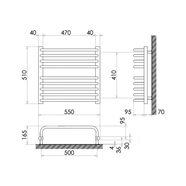 Рушникосушка 510х450 /261Вт Heizung