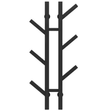 Рушникосушка Sacura 100х800 Deffi (Чорний, нижнє підкл.)