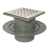 Трап для душу "Confluo Vertical Drops" 15*15 см, нержавіюча сталь