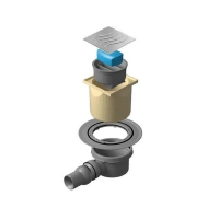 Трап канал "Dry 1" 10*10 см нержавіючий боковий