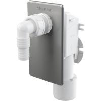 Сифон для пральної машини AlcaPlast під штукатурку, хром