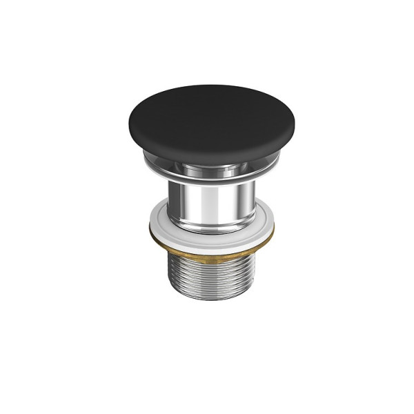 Керамічний донний клапан для умивальників без переливу MODUO, антрацит матовий