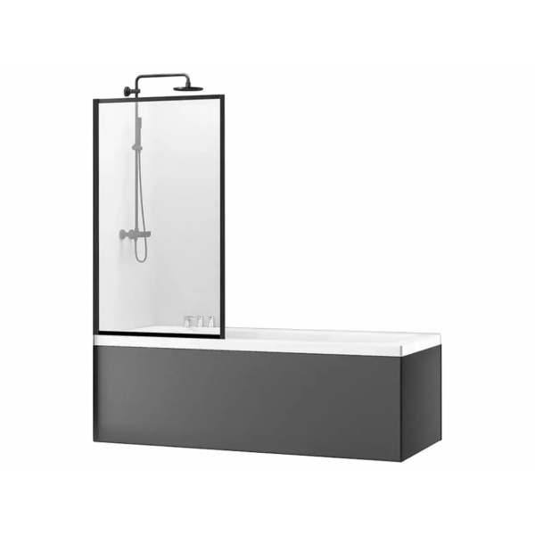 Шторка для ванни REA LAGOS FIX BLACK 70*140 постійна