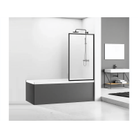 Шторка для ванни REA LAGOS FIX BLACK 70*140 постійна