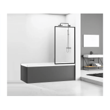 Шторка для ванни REA LAGOS FIX BLACK 70*140 постійна