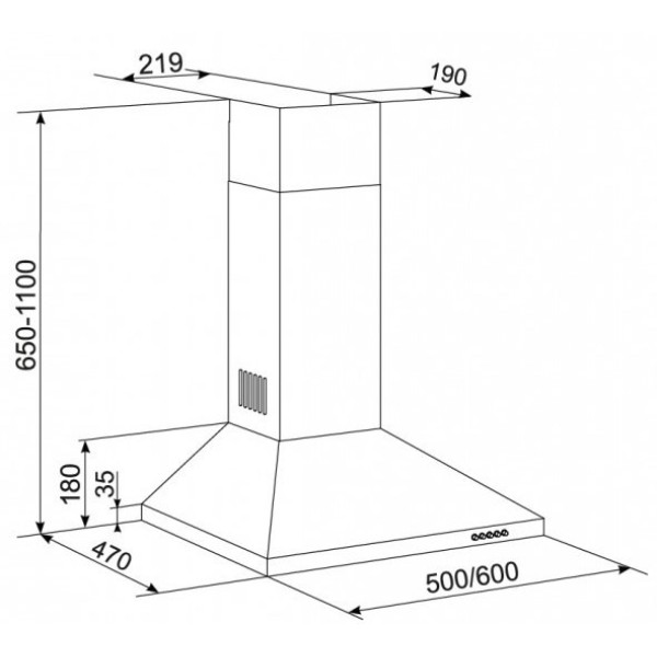 Витяжка Kleo 50 нерж/7000м3/г