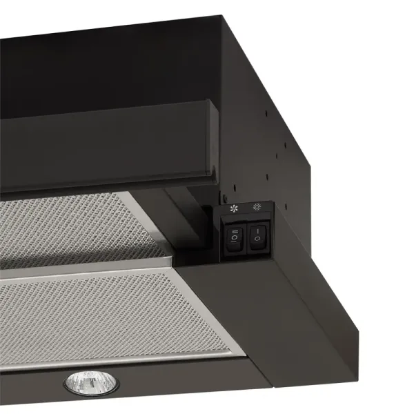 Витяжка кухонна ELEYUS BREEZE 700 60 BL (чорна, телескопічна)