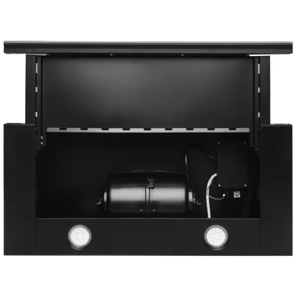 Витяжка кухонна ELEYUS STORM G 700 LED SMD 60 BL (чорна, телескопічна)