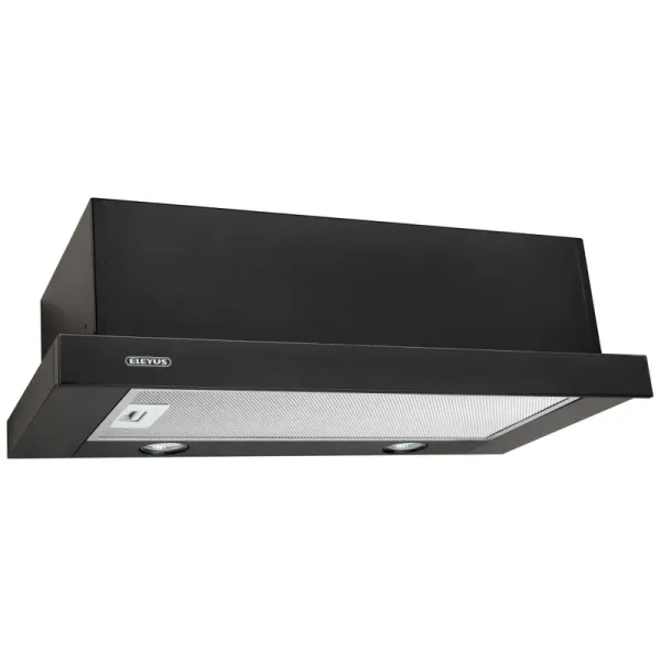 Витяжка кухонна ELEYUS STORM G 700 LED SMD 60 BL (чорна, телескопічна)