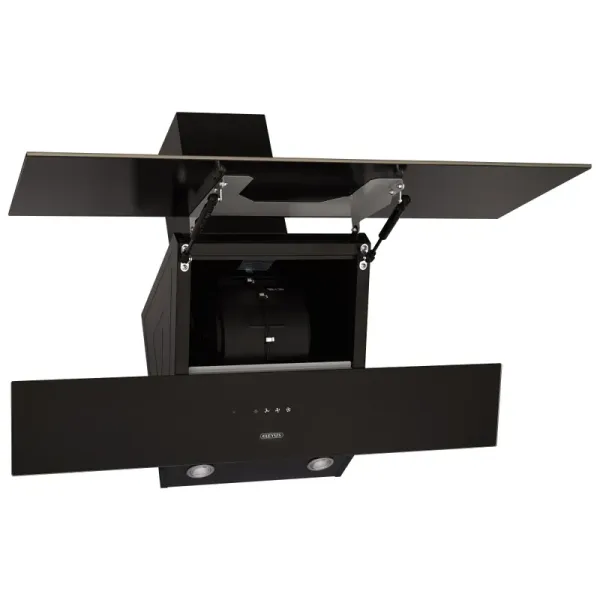 Витяжка кухонна Eleyus LUNA 1200 LED 90 BL (чорна, вертикальна)