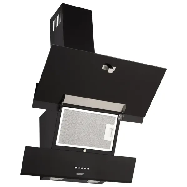 Витяжка кухонна ELEYUS FOCUS 700 60 BL (чорна, вертикальна)
