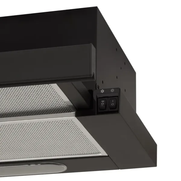 Витяжка кухонна ELEYUS BREEZE 470 60 BL (чорна, телескопічна)