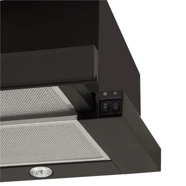 Витяжка кухонна ELEYUS BREEZE 1200 60 BL (чорна, телескопічна)