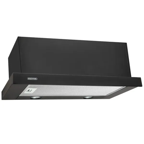 Витяжка кухонна ELEYUS STORM G 1200 LED SMD 60 BL (чорна, телескопічна)