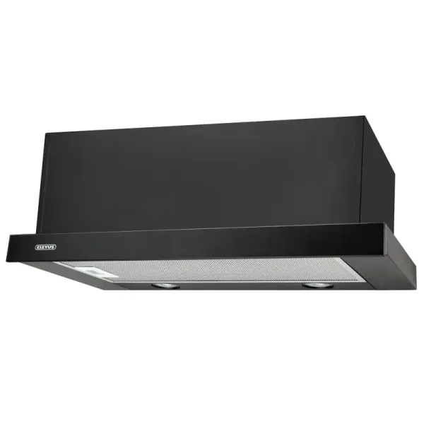 Витяжка кухонна ELEYUS STORM G 1200 LED SMD 60 BL (чорна, телескопічна)