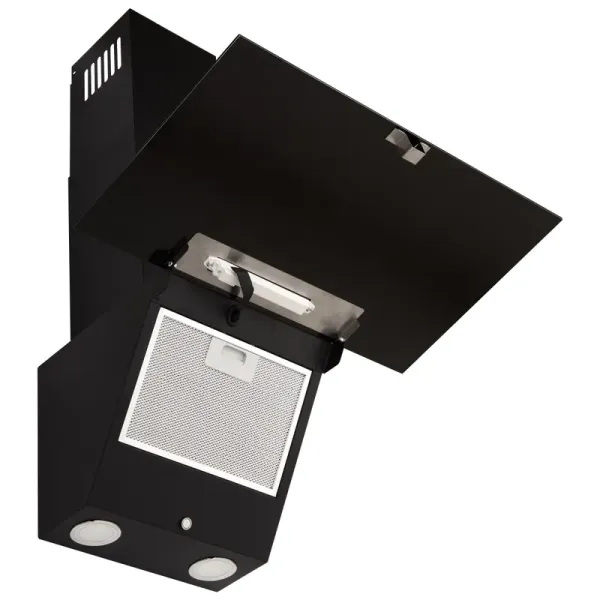 Витяжка кухонна ELEYUS CRISTAL 1000 LED 60 BL (чорна, вертикальна)