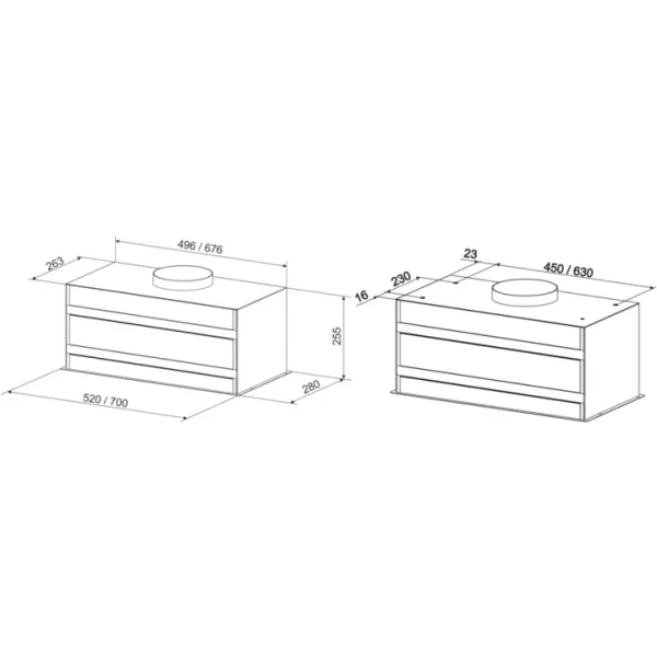 Витяжка URBAN 70 чорна/1200м3/г/LED