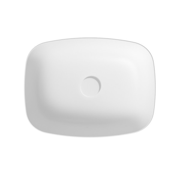 Умивальник на стільницю прямокутний Larga 50х38 см, білий матовий