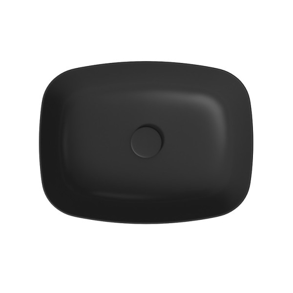 Умивальник на стільницю прямокутний Larga 50х38 см антрацит матовий