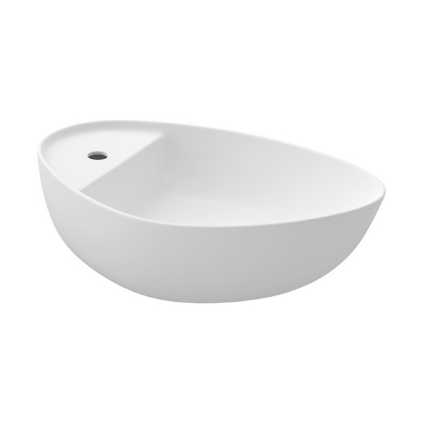 Умивальник на стільницю асиметричний MODUO 55х35 з отвором для змішувача