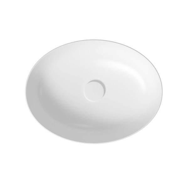 Умивальник на стільницю еліпс Larga 50х38 см білий