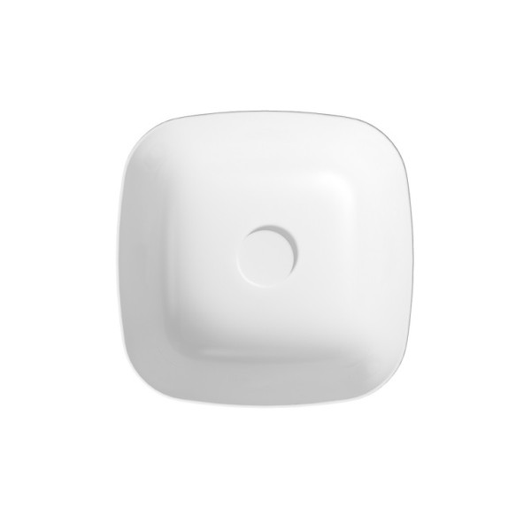 Умивальник на стільницю квадратний Larga 38х38 білий