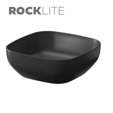 Умивальник на стільницю квадратний Larga 38х38 см антрацит матовий