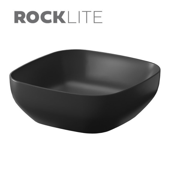 Умивальник на стільницю квадратний Larga 38х38 см антрацит матовий