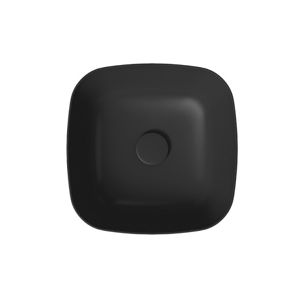 Умивальник на стільницю квадратний Larga 38х38 см антрацит матовий