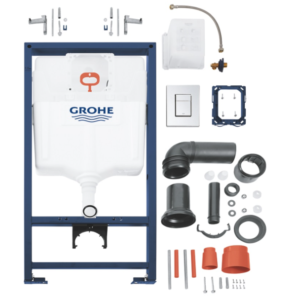 Комплект для унітазу Grohe Rapid SL 3в1, висота інсталяції 1,13 м (39206000+39330001+38772001+111042+37131000)