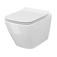 SET B220 Унітаз підвісний Cersanit CITY Square CleanOn з дюропластовим сидінням Slim