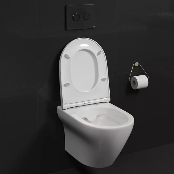 SET B331 Унітаз підвісний Cersanit Larga S701-472 з дюропластовим сидінням Slim, Soft Close