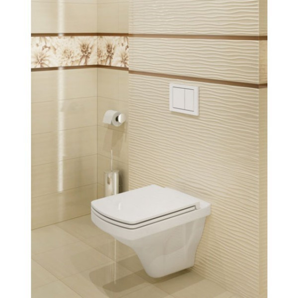 Сидіння для унітазу Cersanit EASY K98-0089, Soft Closе, антибактеріальне, дюропласт