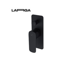 Змішувач для ванни та душу LARGA з коробкою прихованого монтажу, Чорний