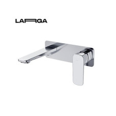 Змішувач для умивальника LARGA з коробкою прихованого монтажу, Хром