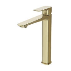 Змішувач для умивальника LARGA високий золото матове