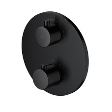 Змішувач для ванни та душу з термостатом ZEN з коробкою прихованого монтажу, чорний