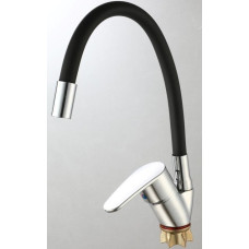 Змішувач SOLONE для мийки з гнучким гусаком KAG-4003KB/чорний