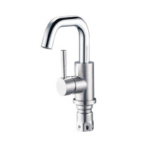 Змішувач Zegor з нержавійки для умивальника (ручка збоку) SAP1-A090