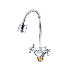 Змішувач Zegor дворукий для кухні DTZ4-E827/гофра